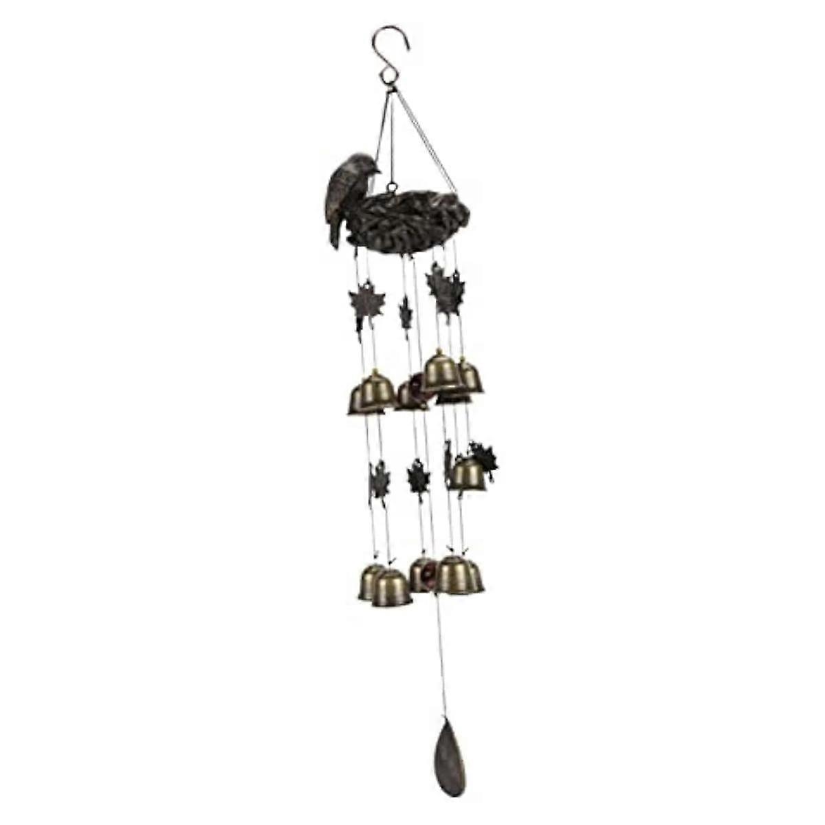 Bird Nest Wind Chime Indoor Wind Chime Outdoor Wind Chime Decorative Metal Bird Car Resin