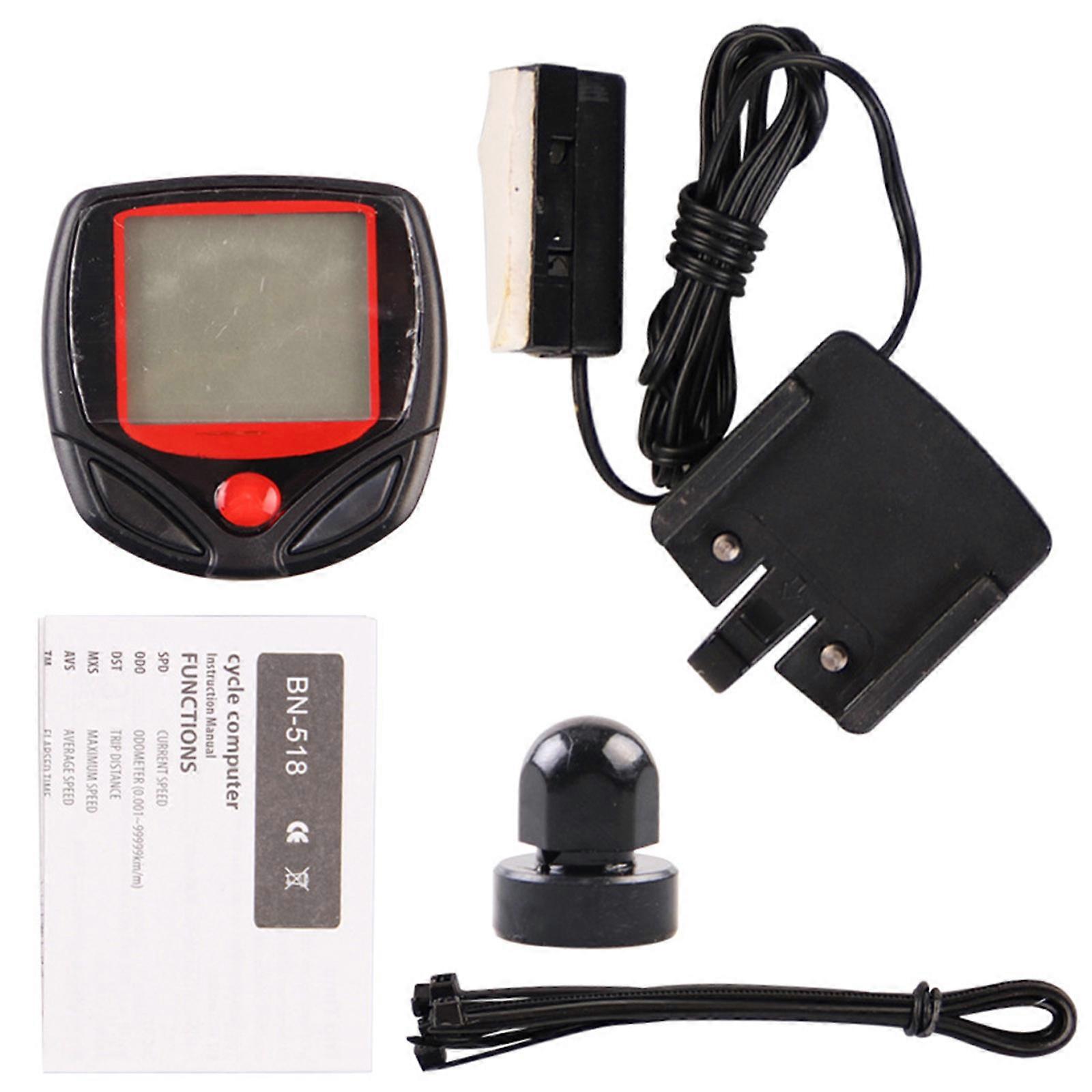 Bicycle Automatic Pulse Speed Indicator Speedometer LCD Backlight Mountain Bike Stopwatch Cycling Computer Odometer