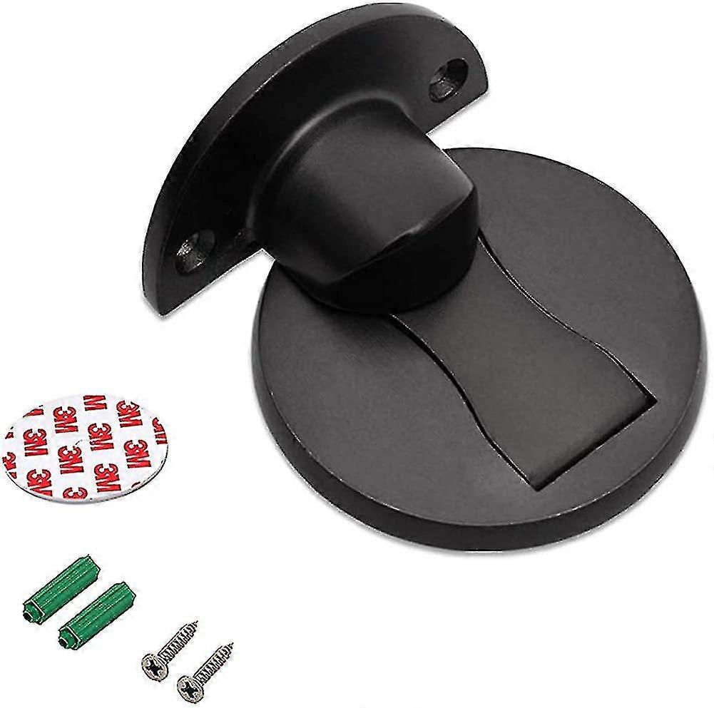 Dørstoppere, magnetisk dørstopper, 2pack svart gulvmontering magnetisk dørstopper-mxbc