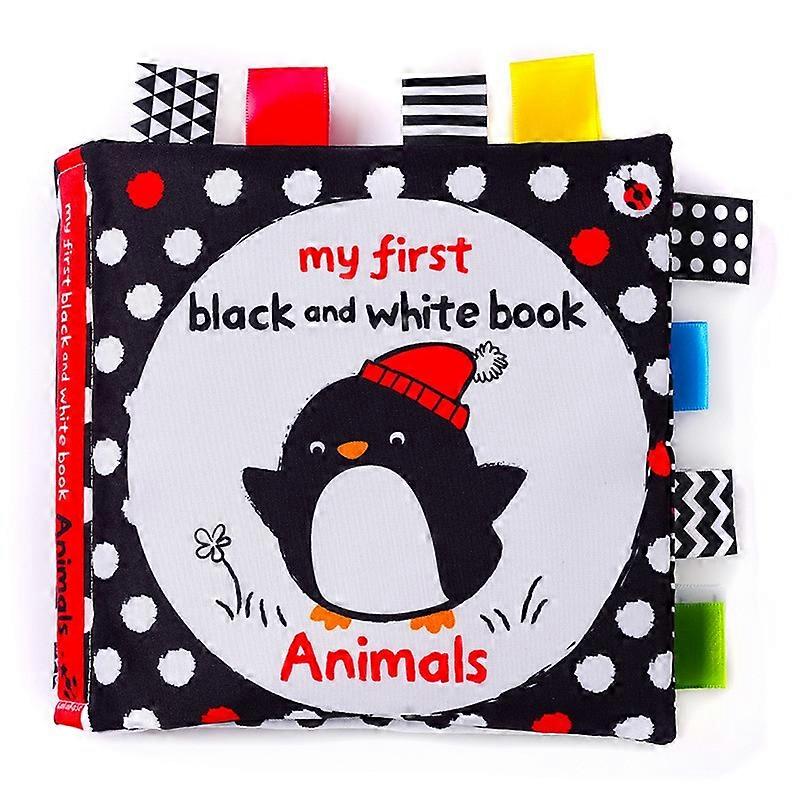 Baby Book Toys For Toddler Newborn Infant Soft Cloth Books Baby Quiet Book Early Educational Black White Book Visual Stimulation - Cloth Books
