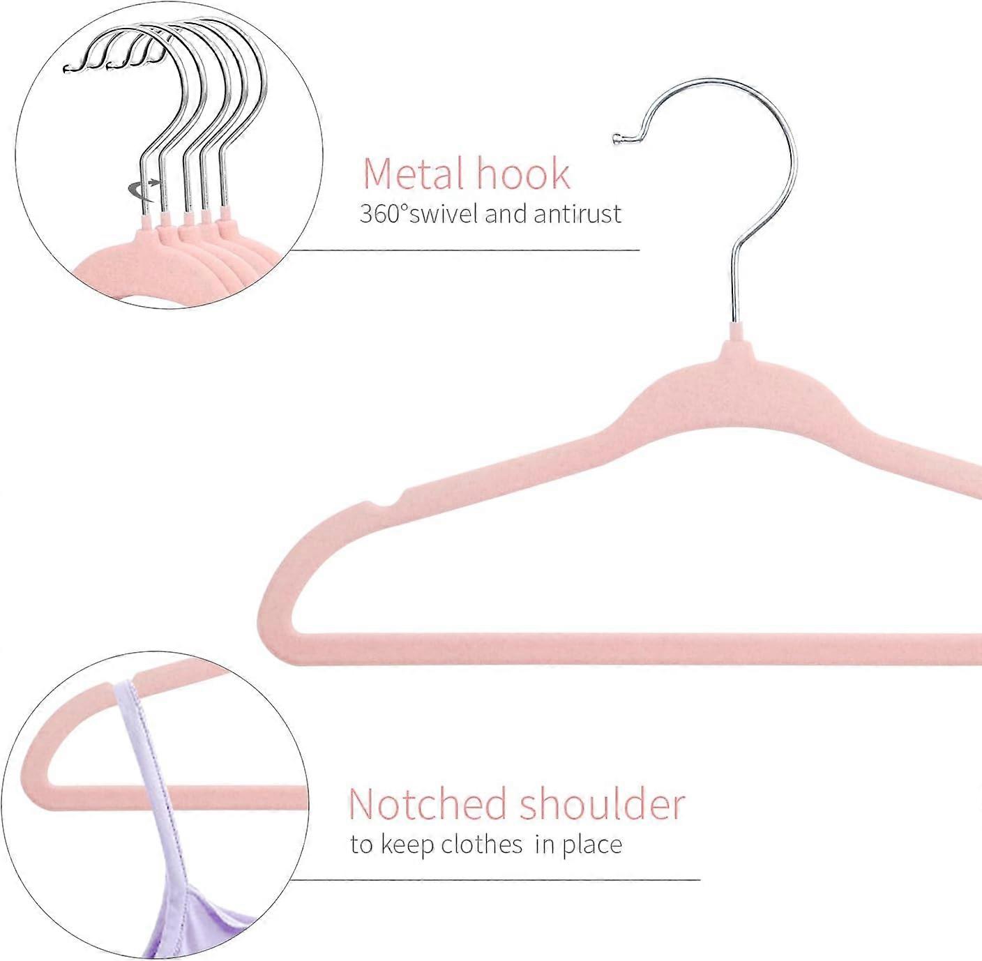 Velvet Baby Clothes Hangers, Baby Toddler Kids Hangers with Swivel Hook ...
