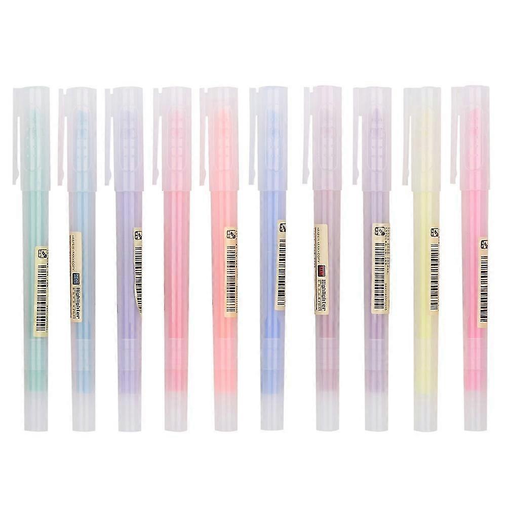 10 Colors Candy Highlighter Pen - Student Colored Marker Fluorescent Pen