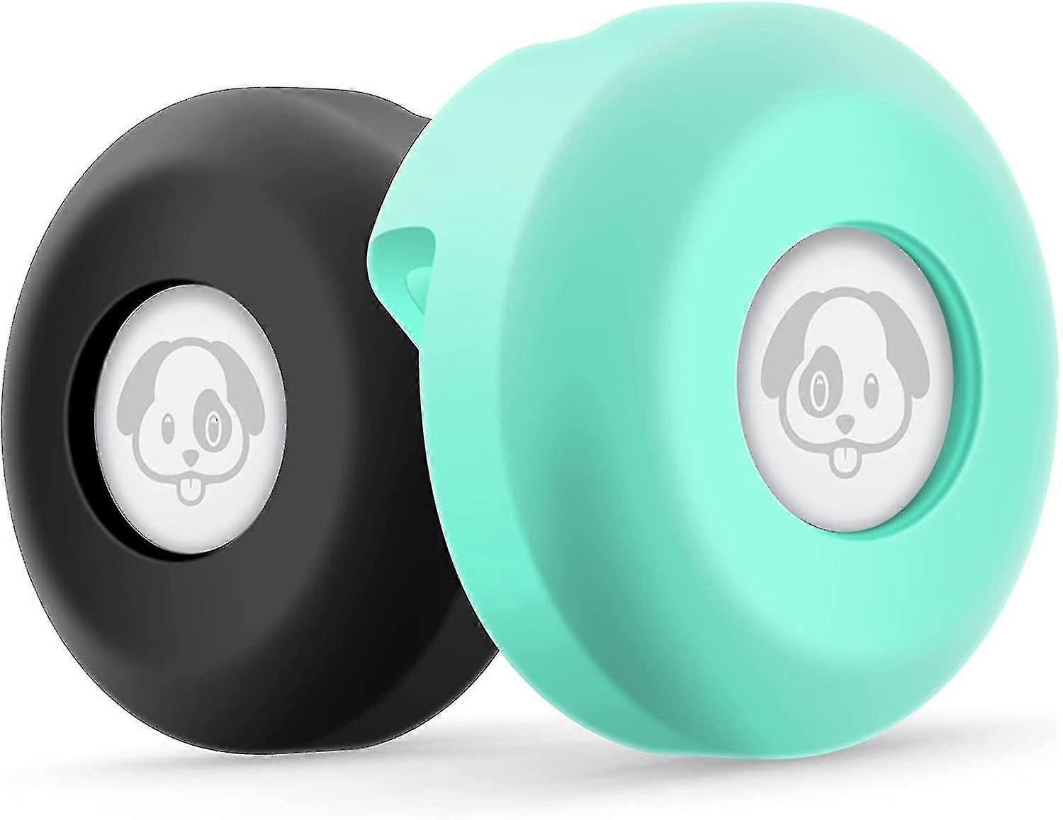 Airtag الكلب طوق حامل [2 حزمة] سيليكون للماء واقية الهواء العلامة القط طوق غطاء