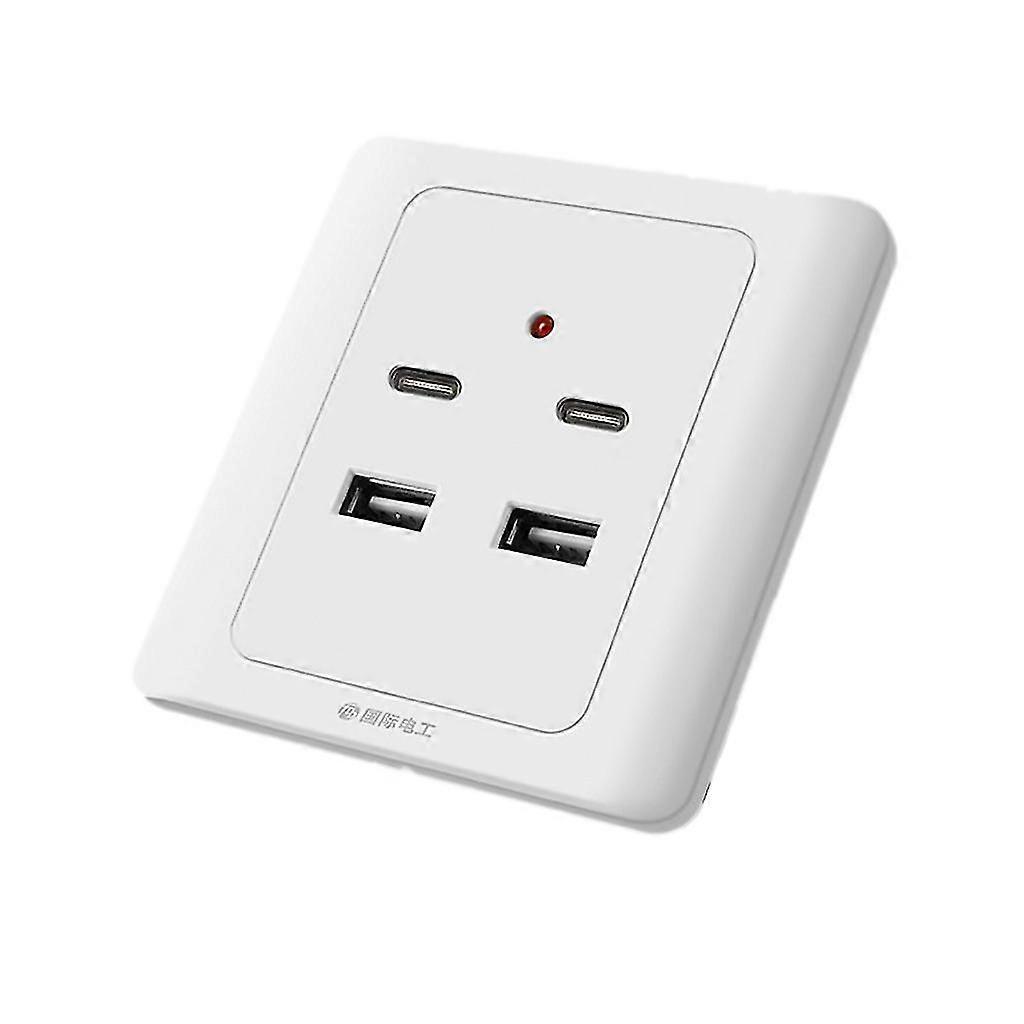 USB-vägguttag Typ-C USB-väggladdare 18W 220V USB-uttag Uttag - Bra