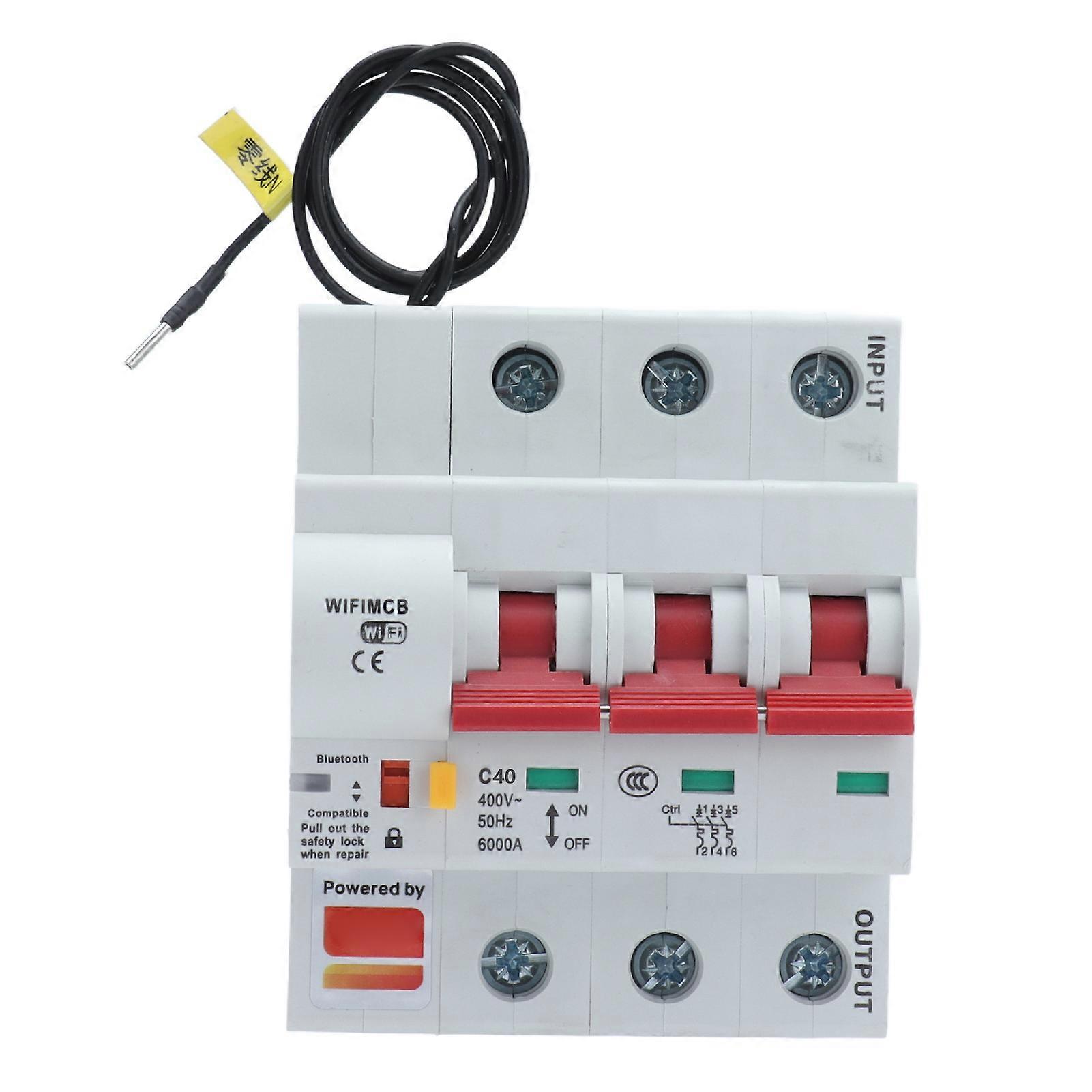 3P Smart Circuit Breaker WIFI Bluetooth Remote Control Leakage Protection Switch AC 400V40A NO.0478