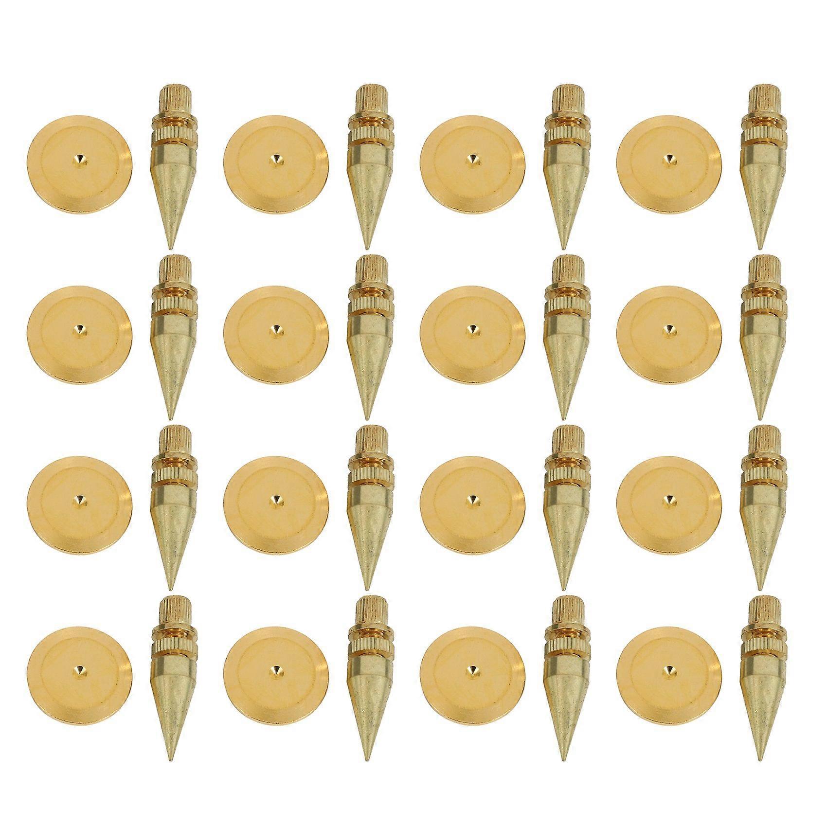 16 Pairs 6 x 36mm Copper Speaker Isolation Stand + Pad Feet Mat Speaker Isolation Speaker Isolation