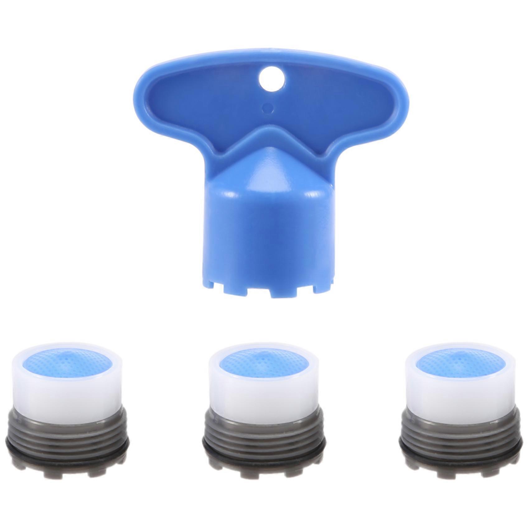 1.2GPM Faucet Replacement Part Insert Filter, Restrictor Aerator, 16.5Mm, 4 Pack(Blue+Black)