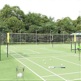 Badmintonnetz Gelb und Schwarz 600x155 cm PE Stoff