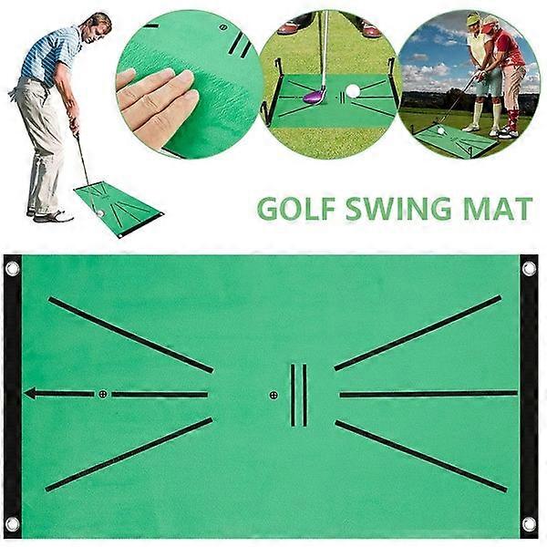 Golf Practice Mat Swing Detection Stick Practice Aid Game Hitting Grass