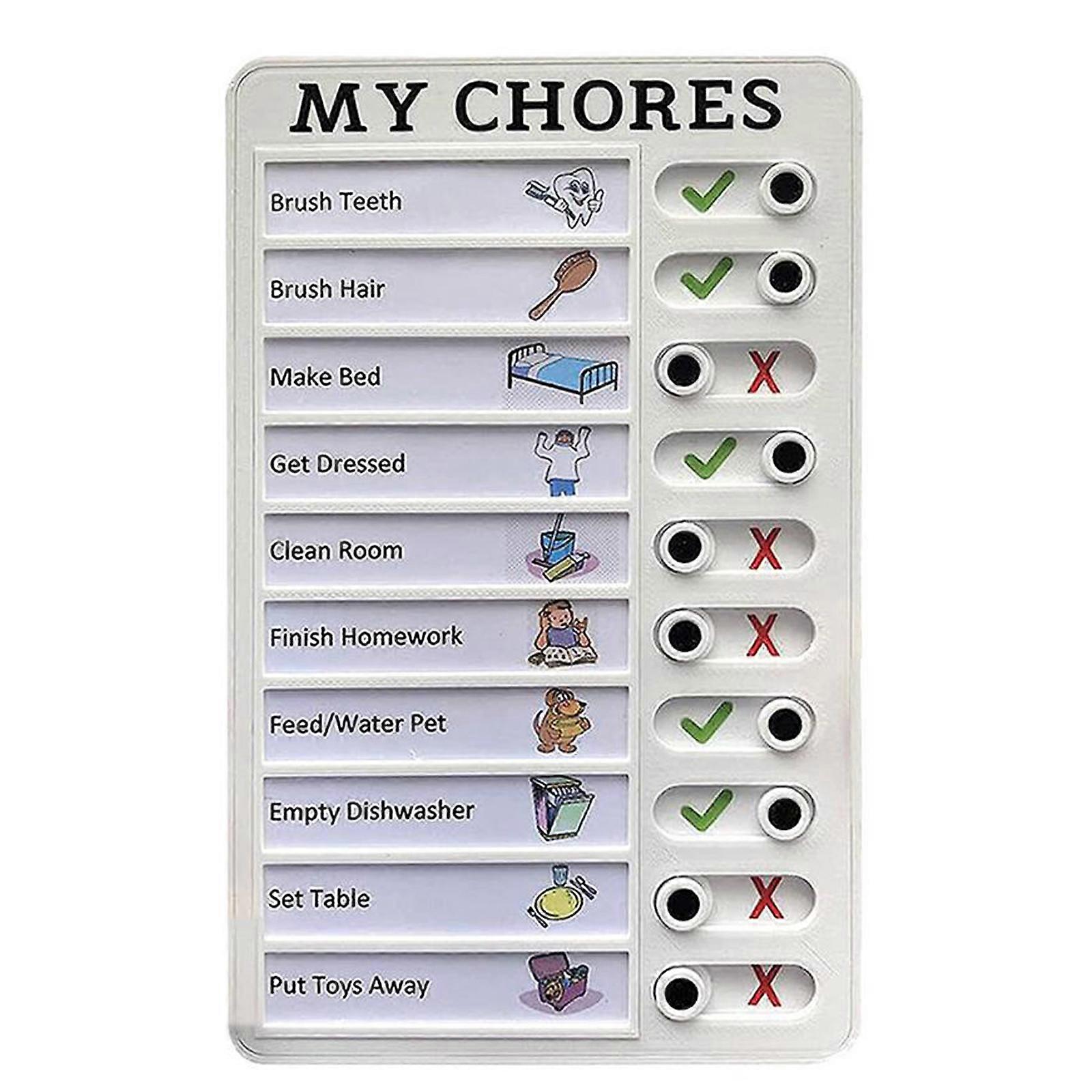 Chore Chart for Kids and Adults, Portable Chore Chart Memo Boards with