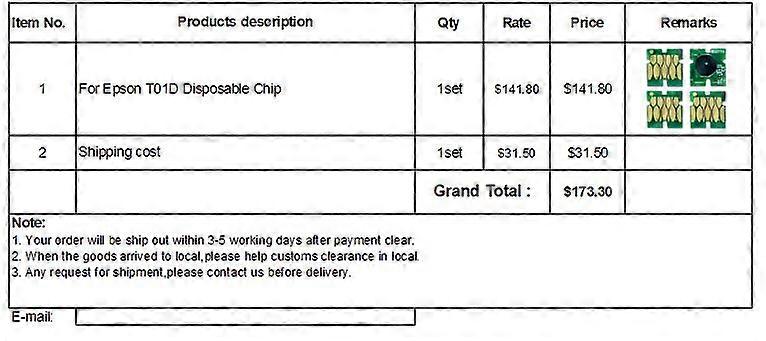 Jednorazový čip T01D pre tlačiarne Epson WorkForce Pro WF-C579R wf-c529R