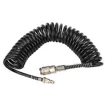 Recoil Air Hose Pressure Resistant Durable Flexible Lightweight Coiled Air Hose for Car Motorcycle 5m/16.4ft