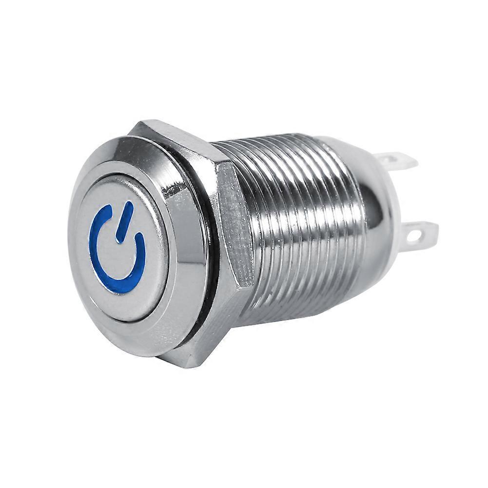 سيارة سيارة قوة زر الضغط التبديل لحظة نوع الأزرق LED 3V