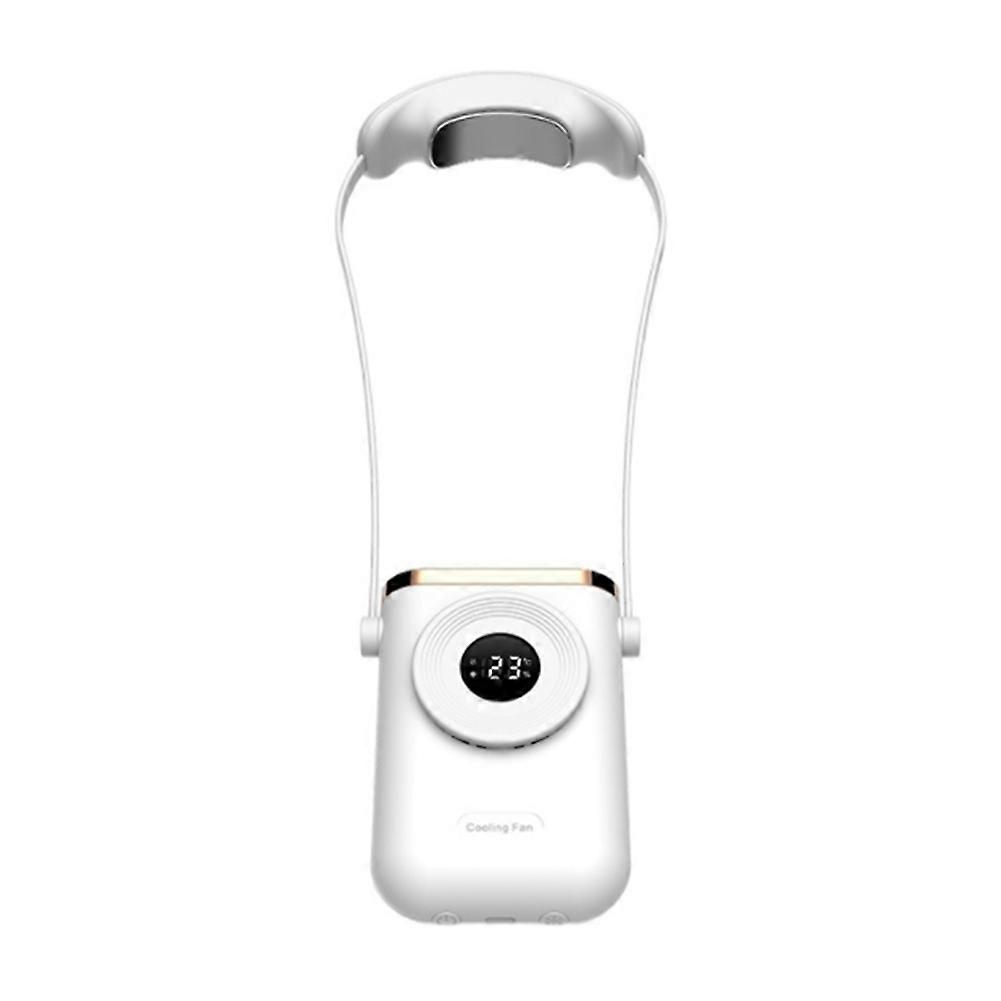 Mini Neck Fan Portable Bladeless USB Rechargeable Mute Sports Fans for Outdoor Separate Semiconduct