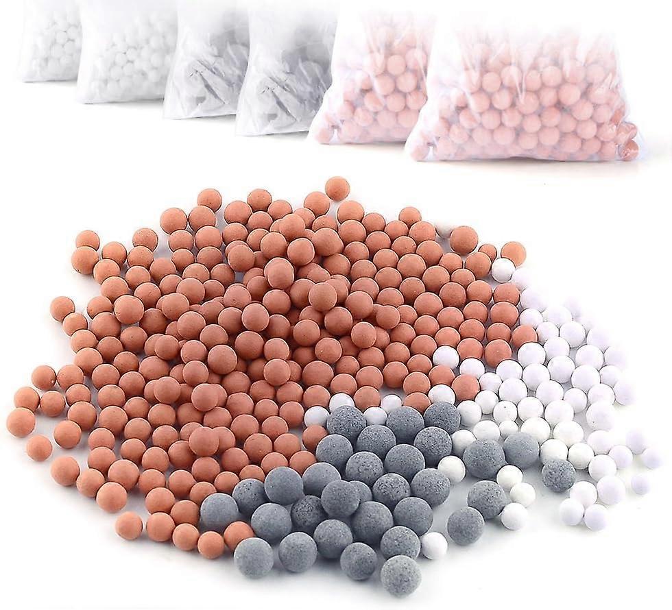 6 Pack Negative Ion Mineral Balls, REPLACEMENT Bio-active Stone for Ionic Shower Filter Handheld, Purifies Water to Rejuvenate Skin and Hair