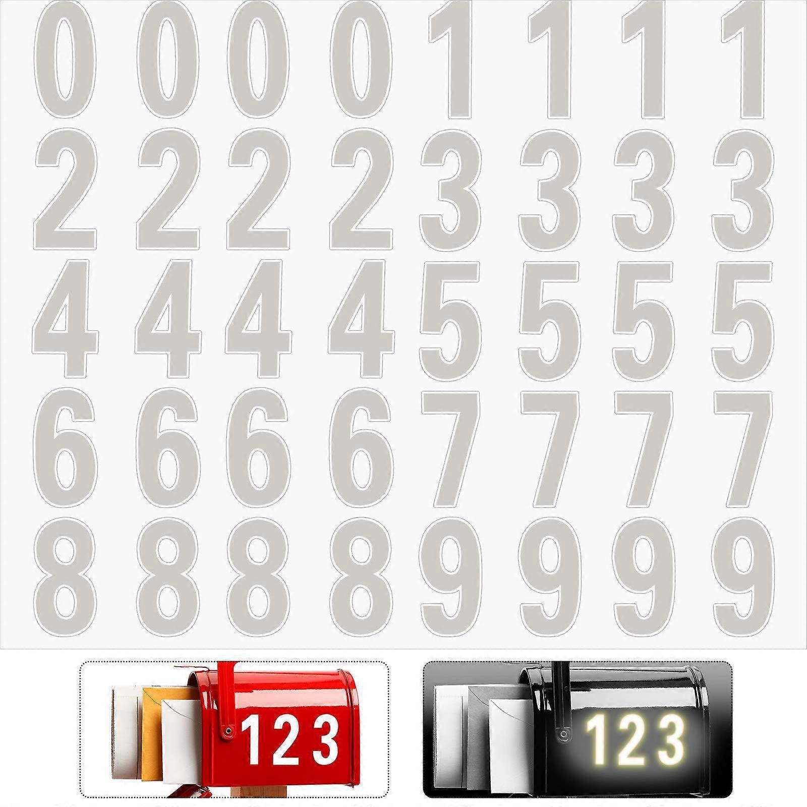 3 Inch Vinyl Mailbox Numbers,0-9 Reflective Mailbox Numbers Stickers