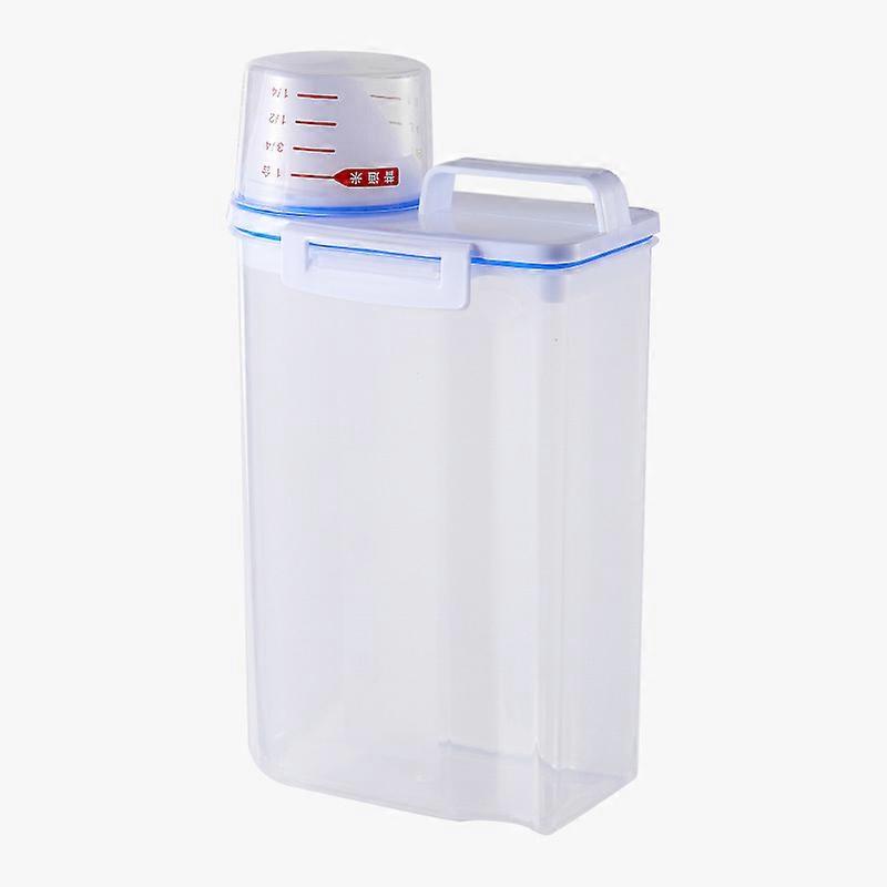2l Plastic Cereal Dispenser Storage Box Kitchen Food Grain Rice Container Nice