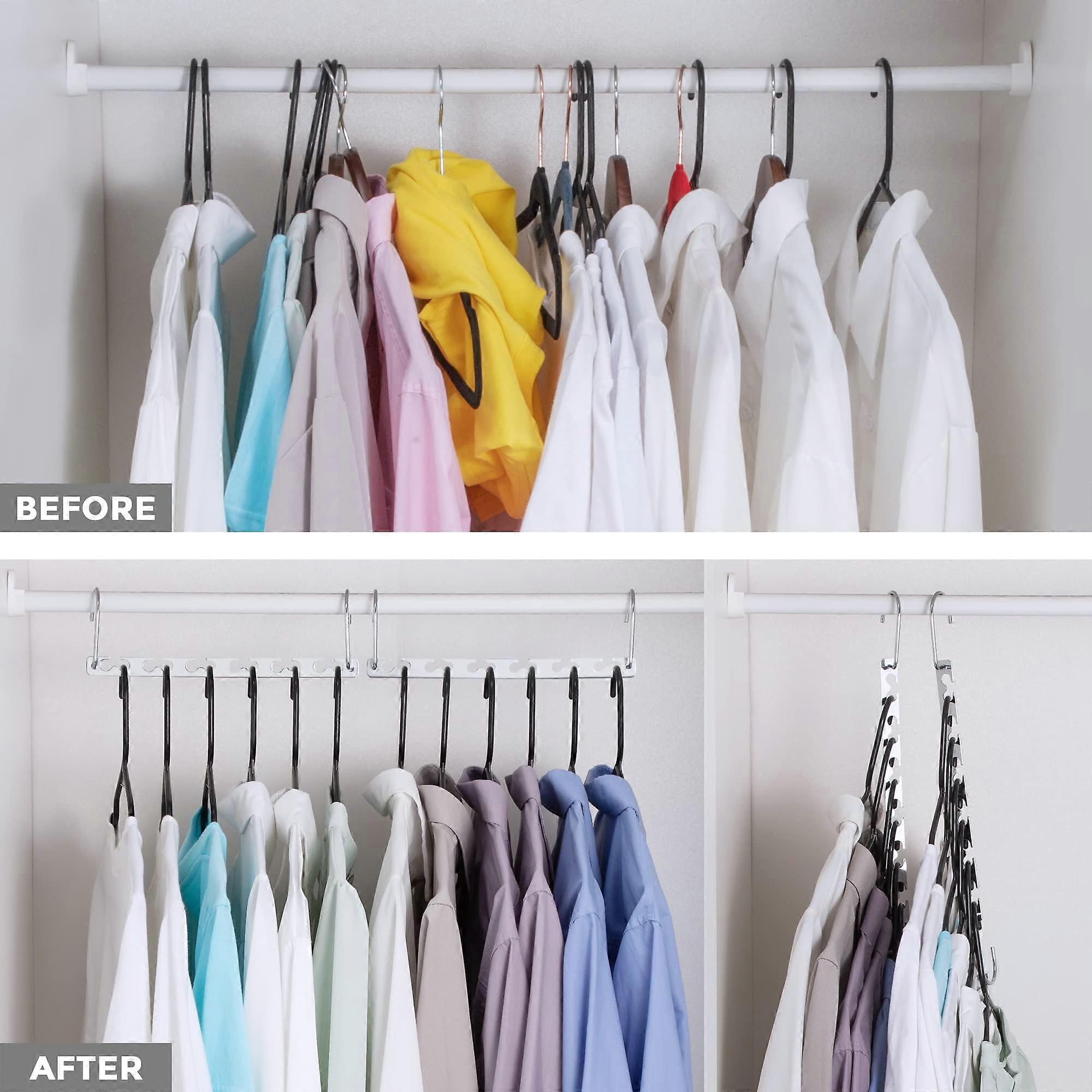 8Pcs Magical Hangers Closet Space Saving Wardrobe Clothing Magic ...