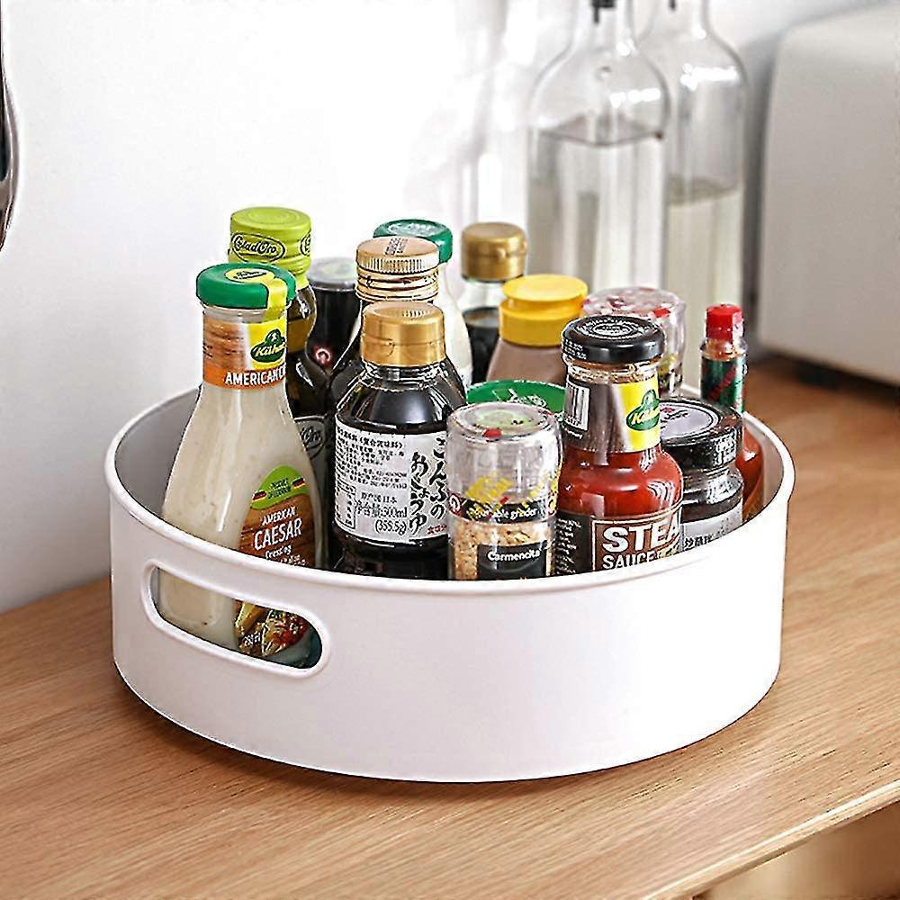 Turntable Cupboard Organizer, Multi-functional Spice Rack For Kitchen Storage And Organization, Revolving Condiment Holder, Non-slip1pcsgraythis Produ