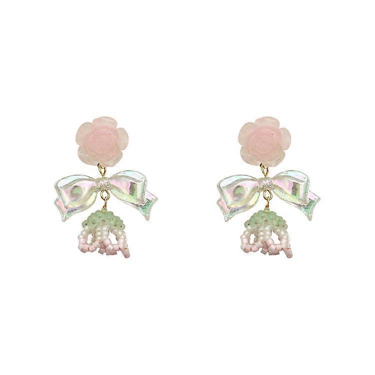 Statement Drop Earrings    Bohemian Beaded bow