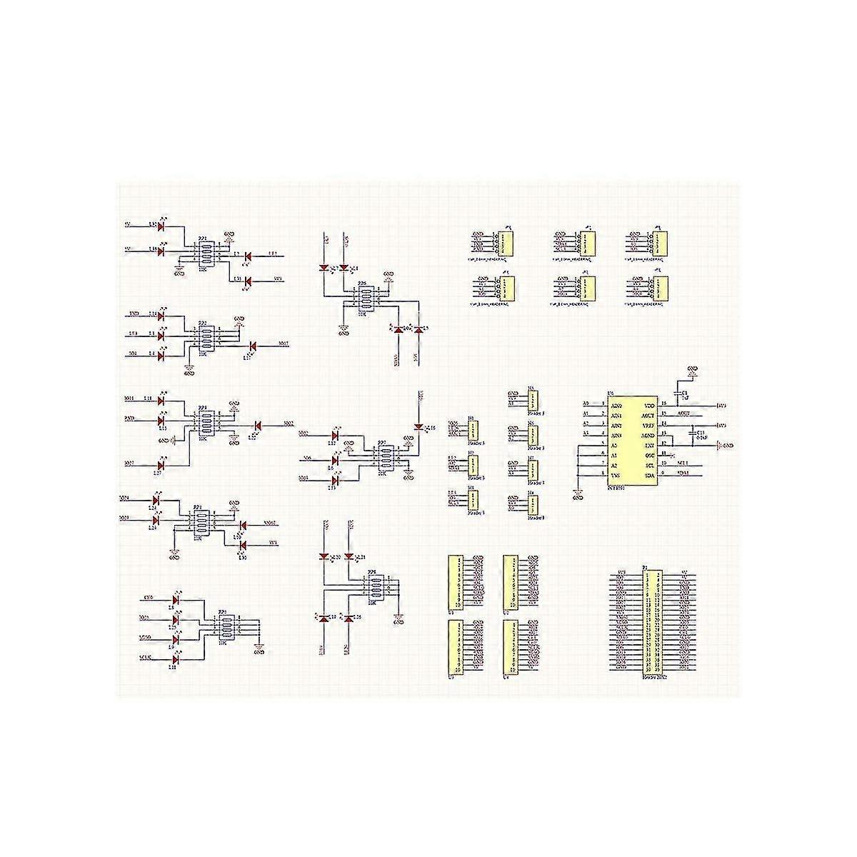 Pentru Gpio Expansion Board Pcf8591 Modul onboard Led Gpio Test Board / Sensor