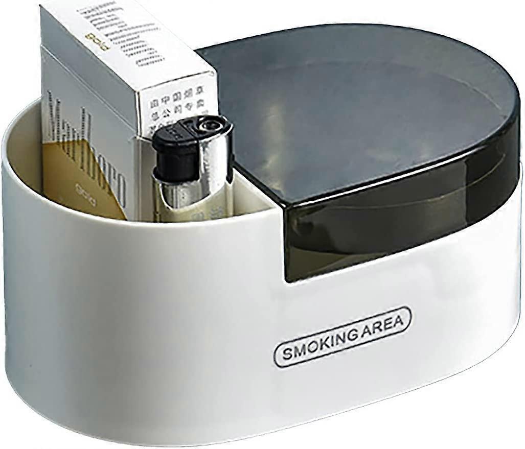 Wall Mounted or Desktop Smoking Ashtray with Lid for Cigarette,5-Color Options Covered Windproof Ash Tray