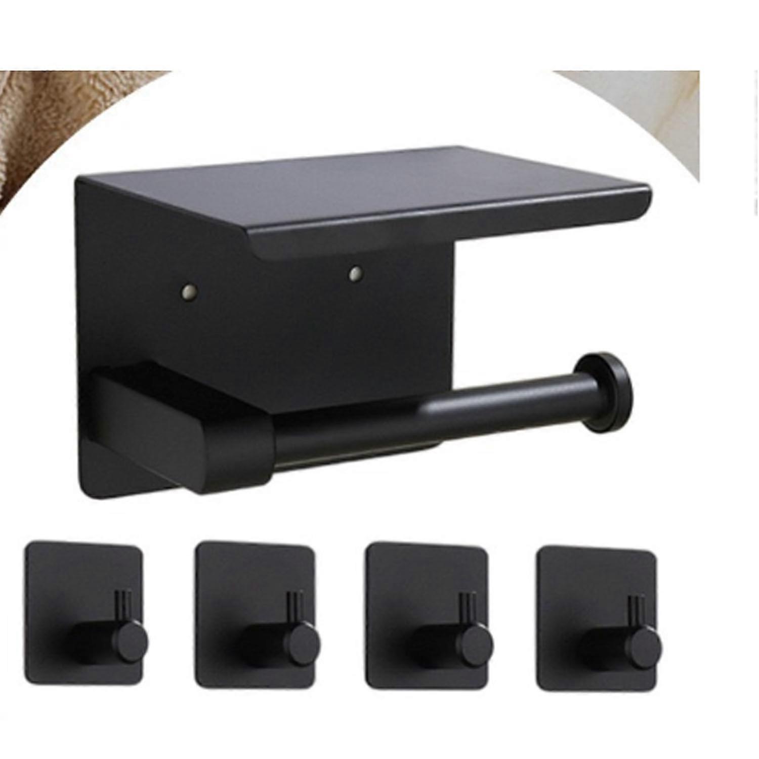 Black stainless steel tissue box set