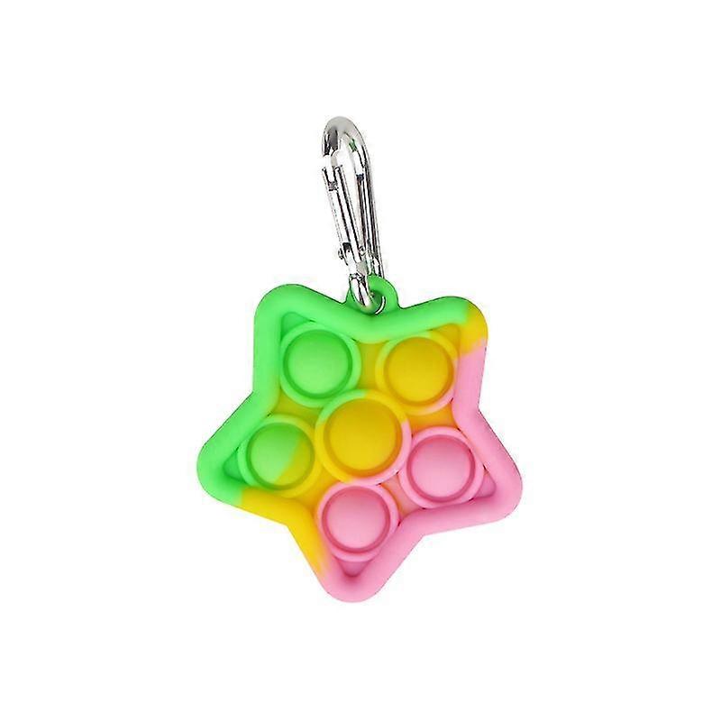 Star Silicone Keychain, Finger Bubble