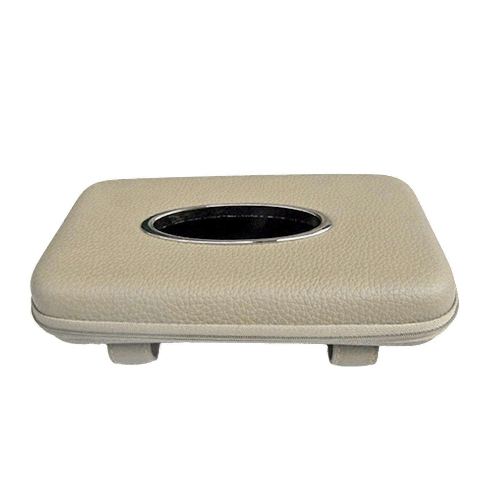 Car Tissue Holder Decorative Leather Visor Hanging Box for Vehicle