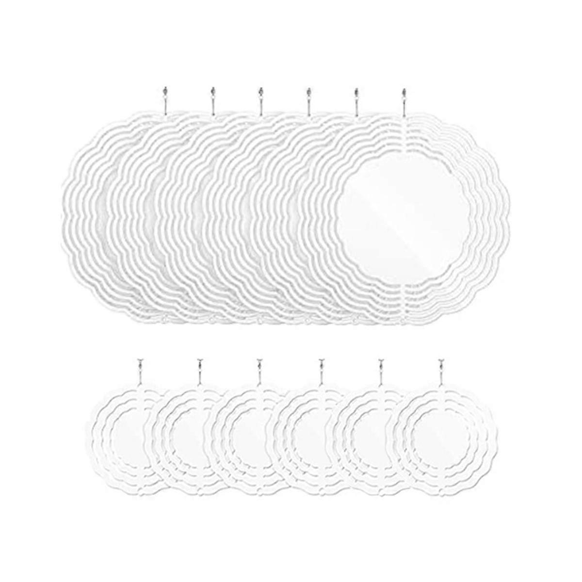 12Pcs Sublimation Wind Spinner Blanks 3D Wind Spinners Hanging Wind Spinners for Outdoor Garden Dec
