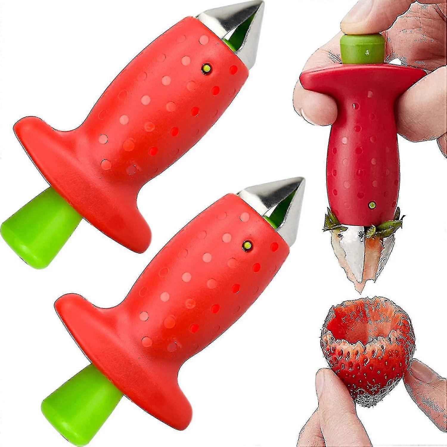 2-pack Strawberry Stem Tool Strawberry Stem Remover Fruit Corer Kitchen Tools