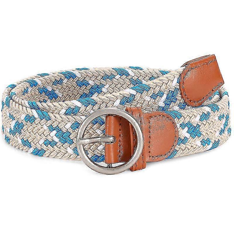 Braided Canvas Stretch Belt Elastic Casual Belt For Men Women
