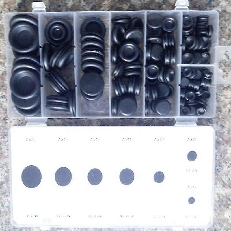 170Pcs Rubber Grommet Firewall Hole Plug Set Electrical Wire Gasket Kit for Car