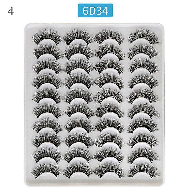20 Pairs 5D Mink False Eyelashes Wispy Cross Long Thick Soft Fake Eye Lashes ^