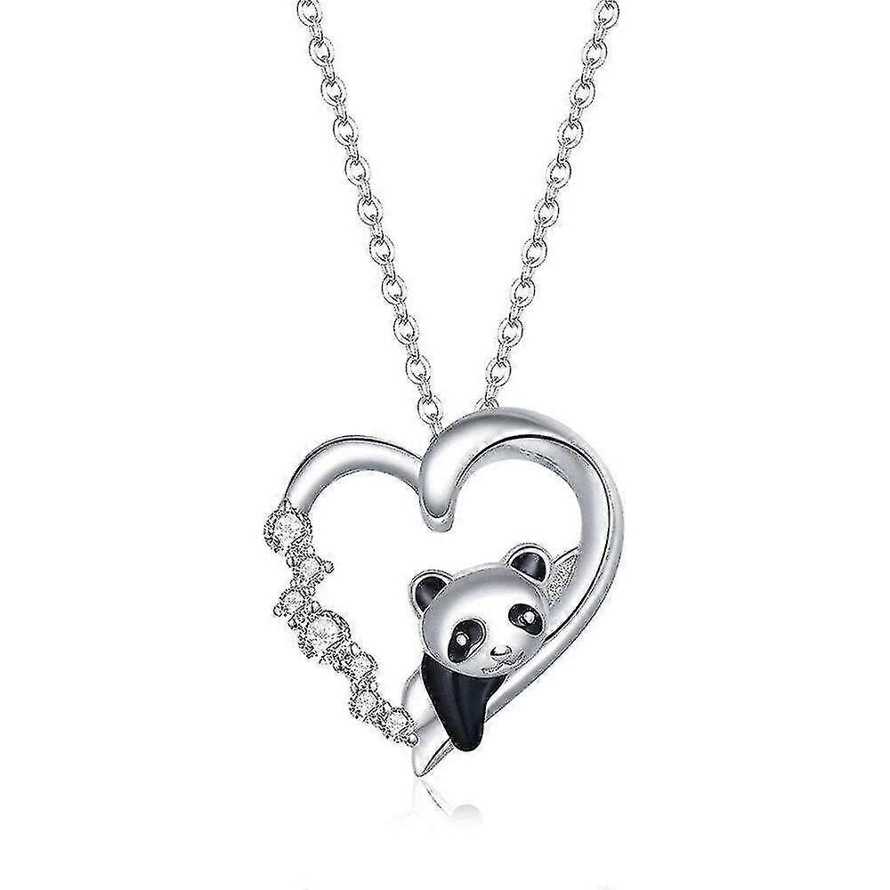 Panda Love S925 Collier en Argent