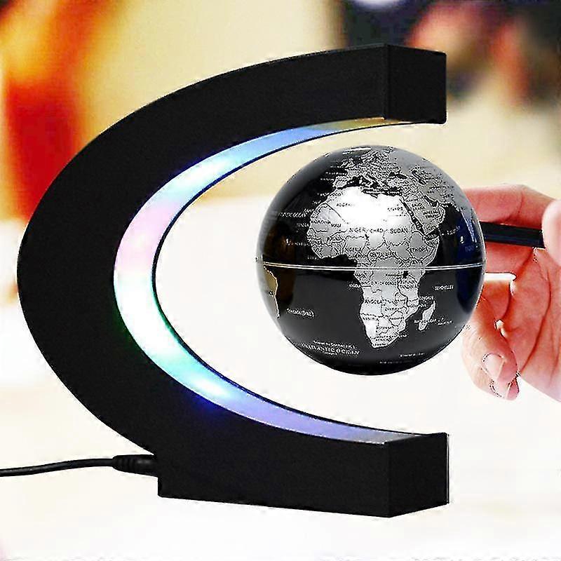 Magnetic Levitation Floating World Map Globe With C Shape Base, Floating Globe With Led Lights, Great Fathers Students Teacher Business Boyfriend Birt