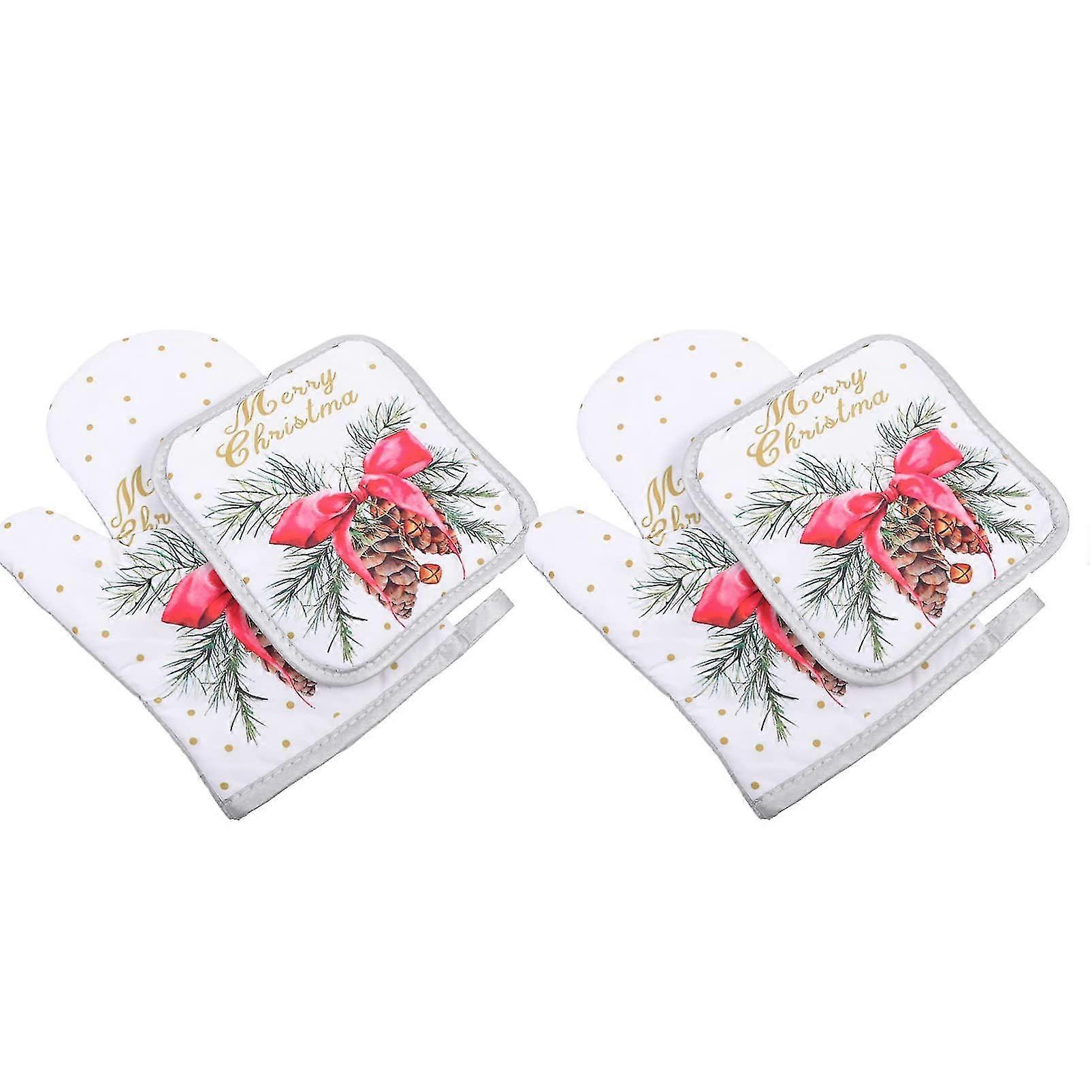 Set Of 2 Heat Resistant Christmas Potholders