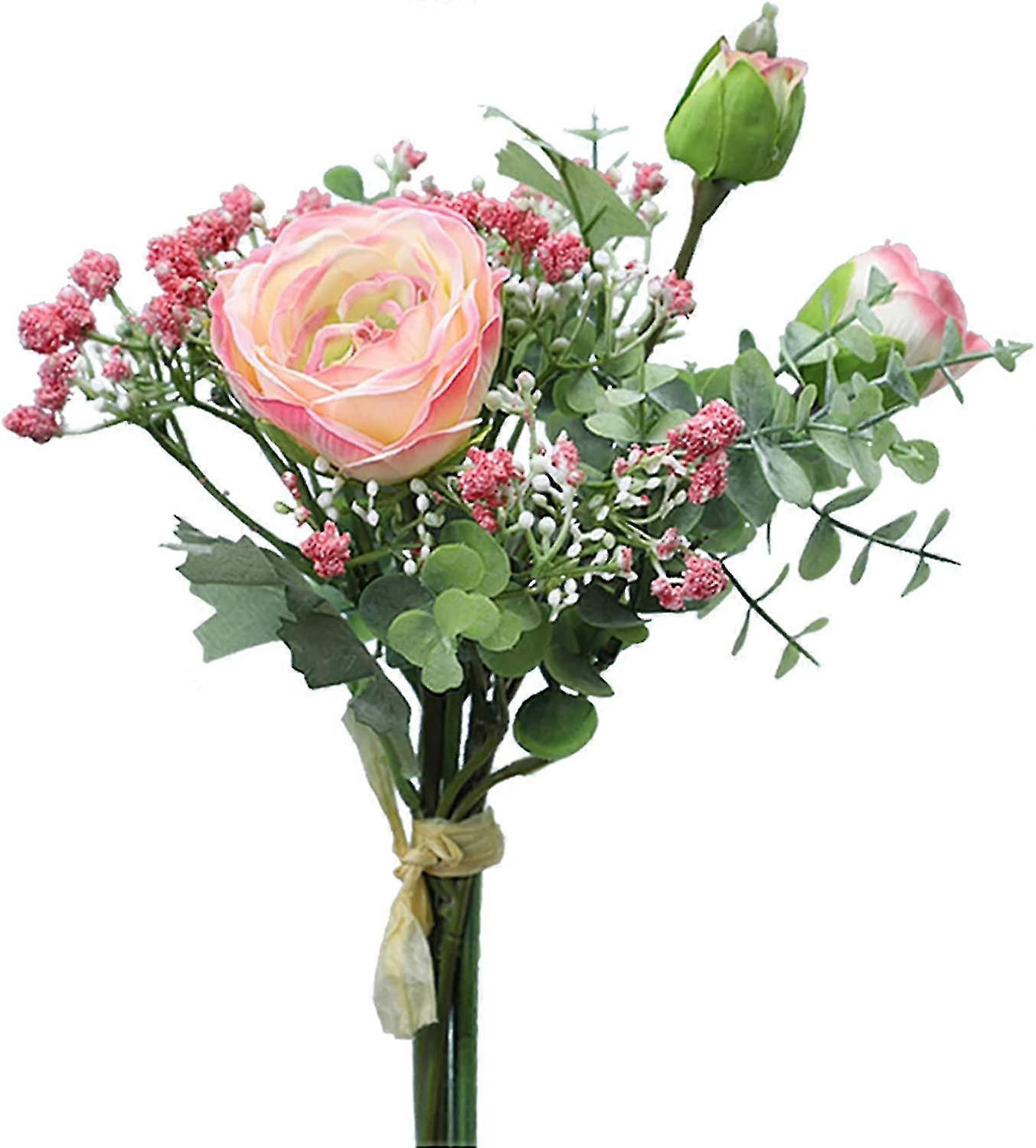 Gypsophila Lotus Bouquet di Fiori Artificiali - Bouquet di Peonia Artificiale - Bouquet di Eucalipto