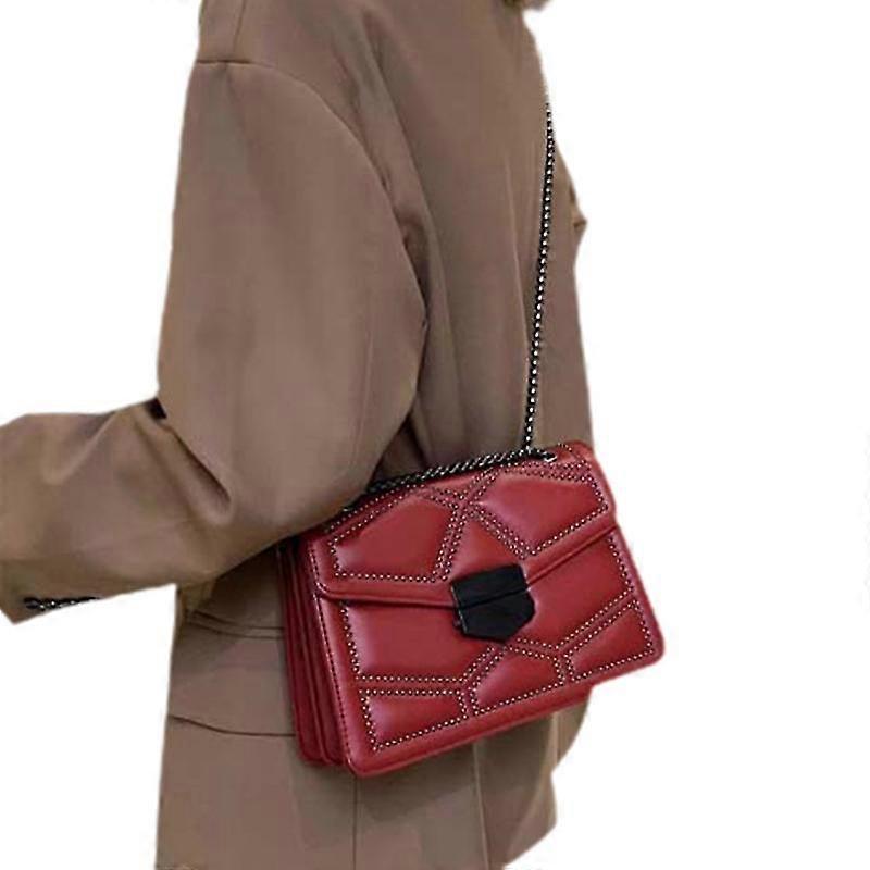 Flap Crossbody Handbags For Women Pu Leather Chain Messenger Shoulder Bag