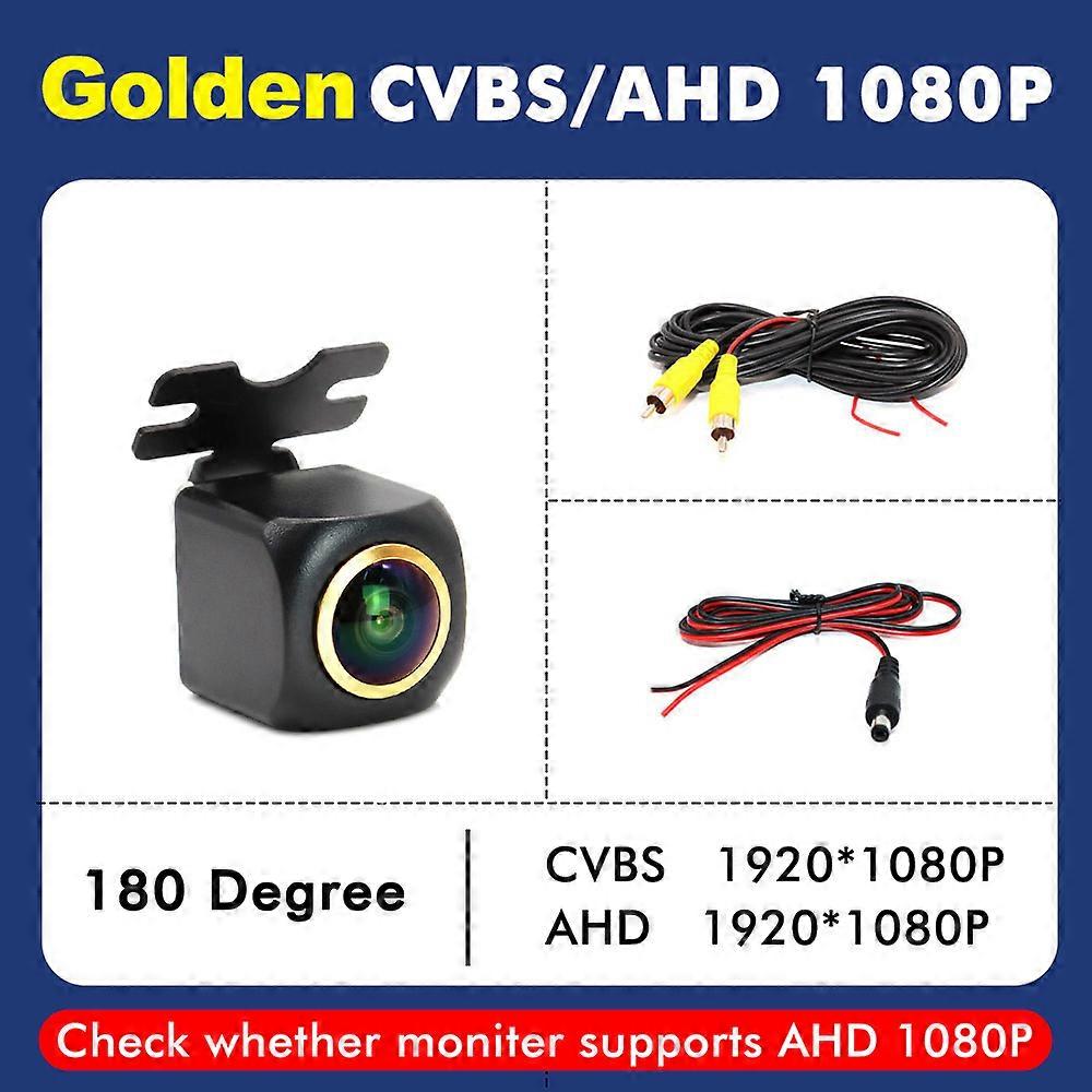 Smartour AHD 1080P 180 Deg Golden Fisheye Adjustable Car Front Reverse Backup Rear View Camera For Vehicle Android DVD Monitor