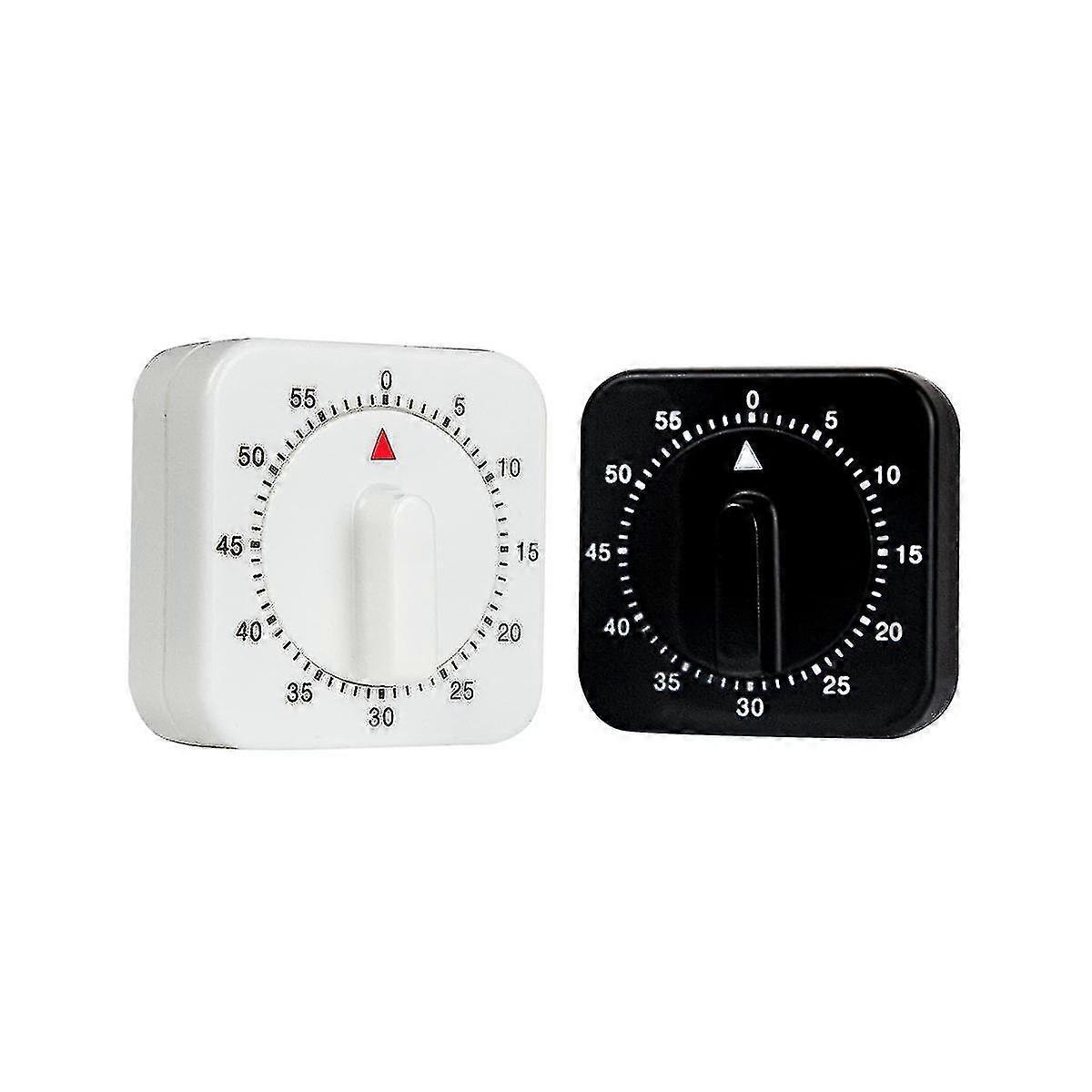 2-pack Square 60 Mechanical Kitchen Timer,chef Cooking Timer Clock With Loud Alarm