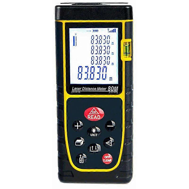 Laser Distance Meter 40m Portable High Precision Laser Distance Meter Infrared Measuring Meter, Yellow