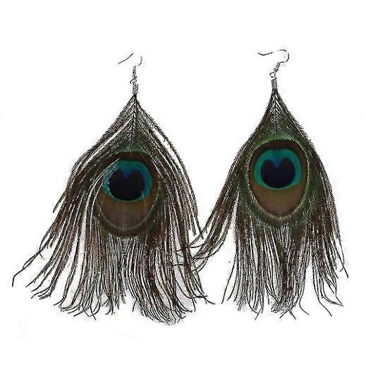 Earrings，1 Pair Multicolor Feather Fashion Dangle Earrings