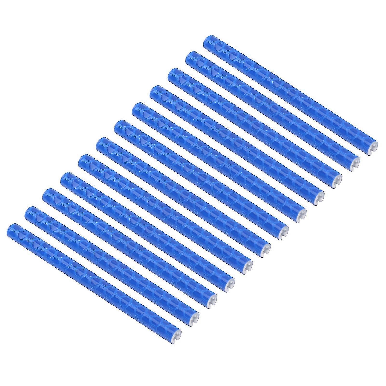 Blue Reflective Bicycle Wheel Spoke Wraps Tubes - 12Pcs Mountain Bike Spoke Reflector Strip