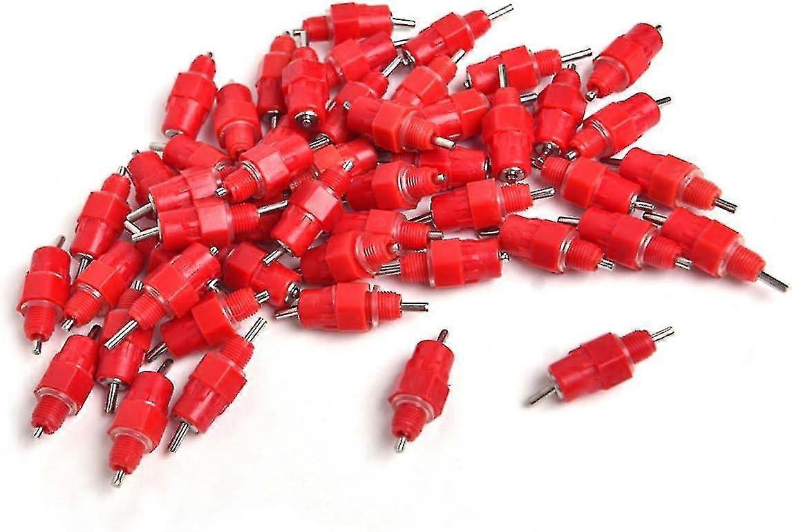 50 حزمة حلمات المياه يشربون مغذي لوازم الدواجن للدجاجة بطة