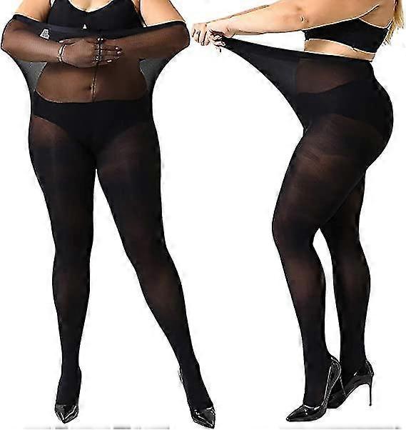 Women's 2 Pair Plus Size Control Top Super Soft Bodysuit