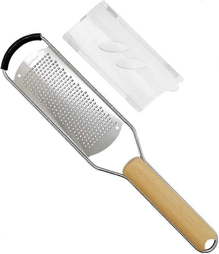 Upgrade Grater & Cheese Grater,Parmesan ,Cheese,Lemon,Chocolate,Fruits,Solid Beech Handle,with Protector