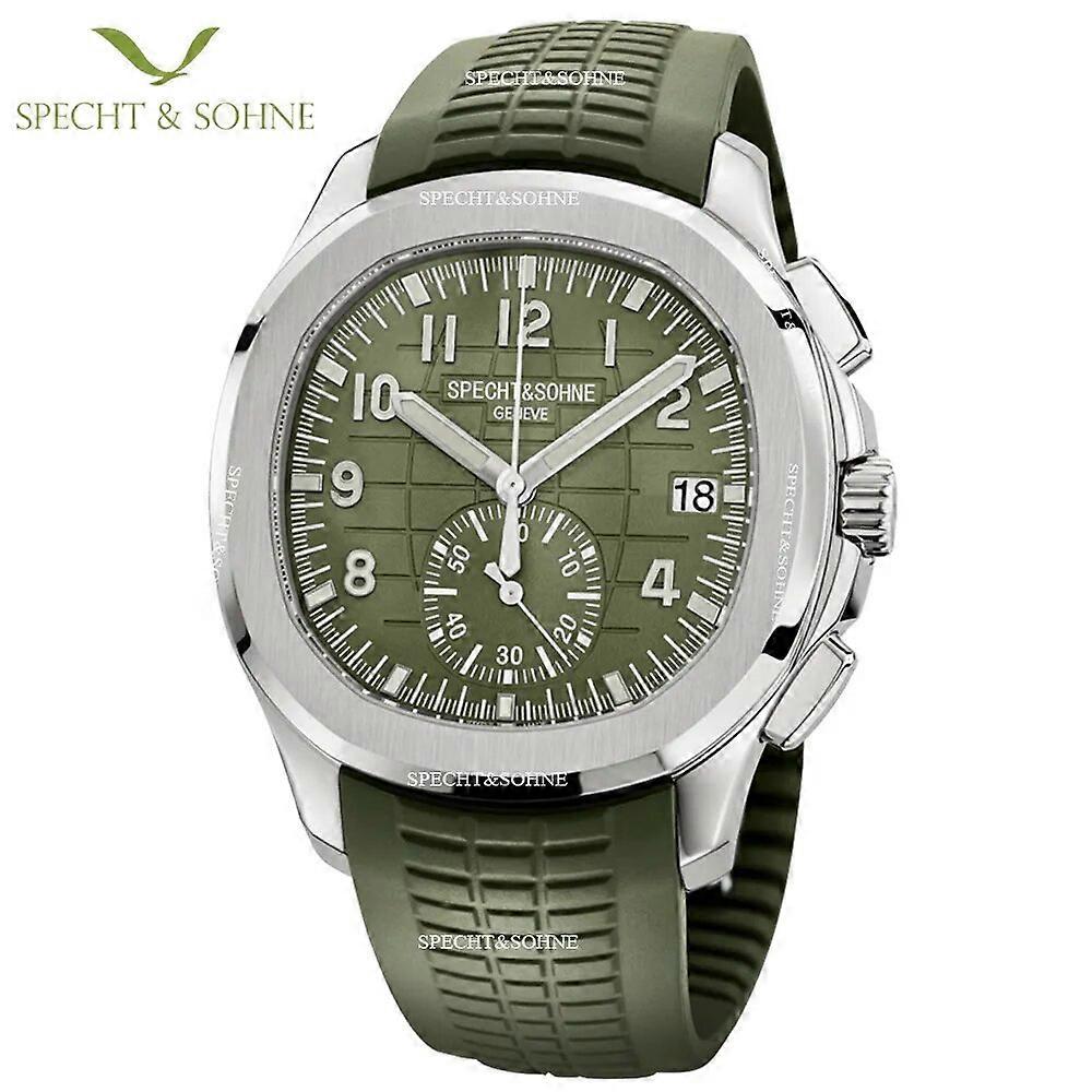 Specht&Sohne 2022 בגדי ריקוד גברים שעוני קוורץ מותג עליון לגברים יוקרה כרונוגרף ספורט גומי זוהר 5בר עמיד למים Reloj Hombre