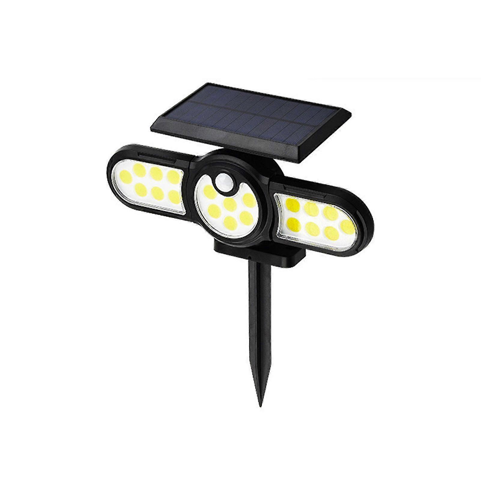 Led Solar Motion Lights 3 Heads Adjustable Solar Powered Path Lights For Backyard Yard Pathway Driveway