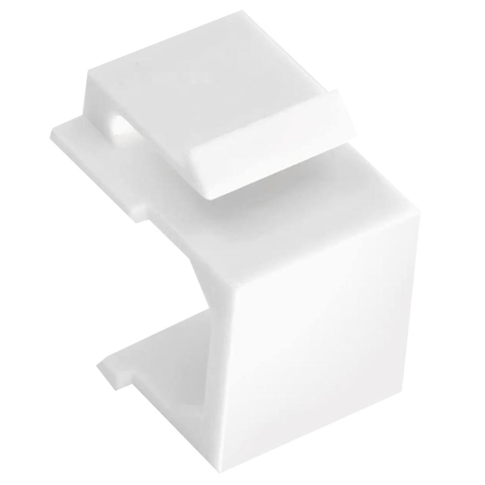 30-Pack Blank Jack Inserts for Wall Plate and Patch Panel - White